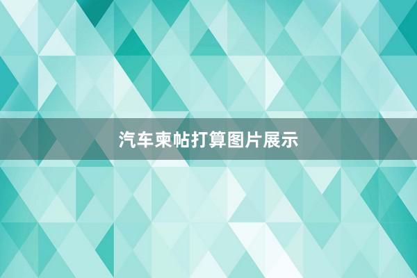 汽车柬帖打算图片展示